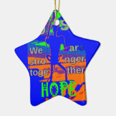 VS Hillary Hope is sterker samen Keramisch Ornament (Links)