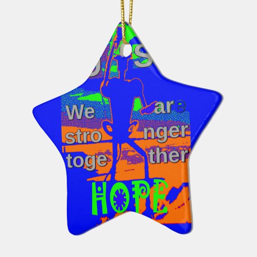 VS Hillary Hope is sterker samen Keramisch Ornament (Links)