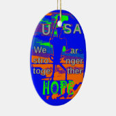 VS Hillary Hope is sterker samen Keramisch Ornament (Rechts)