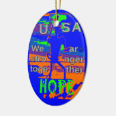 VS Hillary Hope is sterker samen Keramisch Ornament (Links)