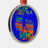 VS Hillary Hope is sterker samen Metalen Ornament (Rechts)