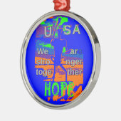 VS Hillary Hope is sterker samen Metalen Ornament (Links)