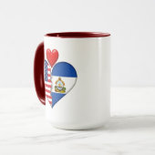 VS Honduras Hart vlaggen Spaans erfgoed Mok (Voorkant links)