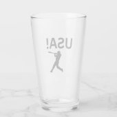 VS honkballer met stip als bal Glas (Achterkant)