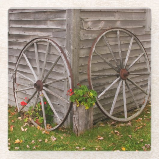 VS, Hoofdweg. Wagon Wheels Glazen Onderzetter (Voorkant)