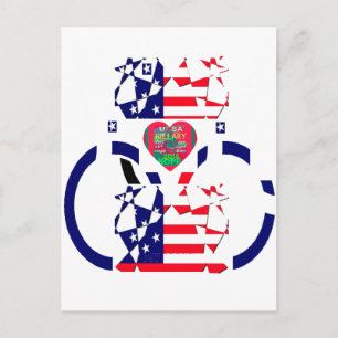 VS hoop mooi geweldig nationaal vlagontwerp Ar Briefkaart