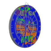 VS hopen samen sterk - een patriottisch tapijt Dartbord (Voorkant Links)
