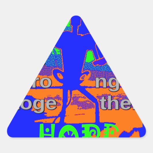 VS hopen samen sterk - een patriottisch tapijt Sticker (Voorkant)