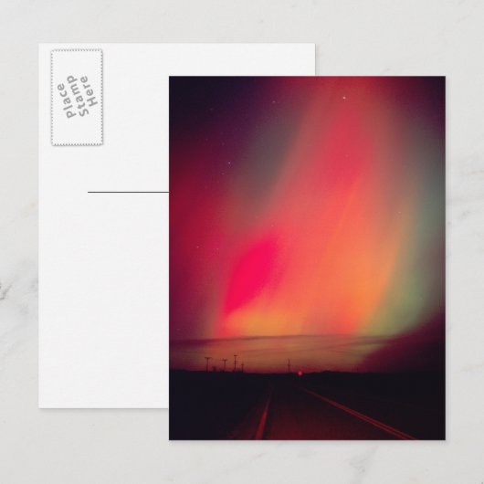 VS, Idaho. Aurora borealis, noordelijke lichten op Briefkaart (Voorkant / Achterkant)