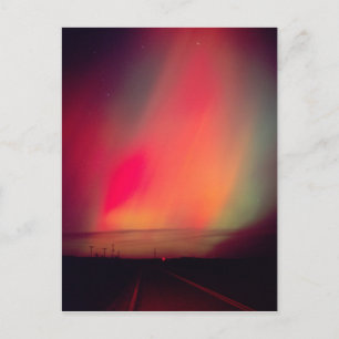 VS, Idaho. Aurora borealis, noordelijke lichten op Briefkaart