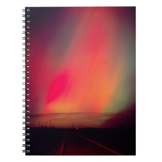 VS, Idaho. Aurora borealis, noordelijke lichten op Notitieboek (Voorkant)