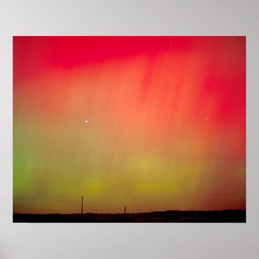 VS, Idaho. Aurora borealis, noordelijke lichten op Poster (Voorkant)