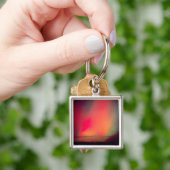 VS, Idaho. Aurora borealis, noordelijke lichten op Sleutelhanger (Hand)