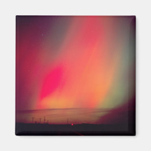 VS, Idaho. Aurora borealis, noorderlicht bij Magneet