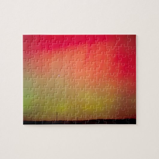 VS, Idaho. Aurora borealis, noorderlicht om 2 uur Legpuzzel (Horizontaal)