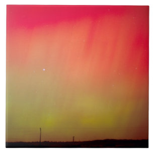 VS, Idaho. Aurora borealis, noorderlicht om 2 uur Tegeltje