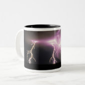 VS, Idaho. Bliksem. Tweekleurige Koffiemok (Voorkant links)