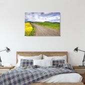 VS, Idaho, Idaho County, koolzaadveld Canvas Afdruk (Insitu (Slaapkamer))