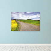 VS, Idaho, Idaho County, koolzaadveld Canvas Afdruk (Insitu (Houten vloer))