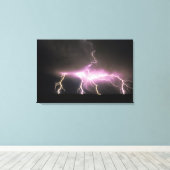 VS, Idaho. Lightning. Canvas Afdruk (Insitu (Houten vloer))