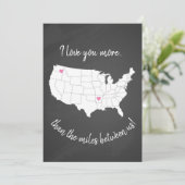 VS ik hou van je, meer dan de mijlen tussen ons Kaart (Staand voorkant)