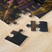 VS, IL, Chicago. Chicago skyline en rivier Legpuzzel (Zijkant)