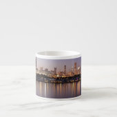 VS, Illinois, Chicago silhouet bij schemering Espresso Kop (Voorkant)