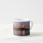 VS, Illinois, Chicago silhouet bij schemering Espresso Kop (Voorkant rechts)