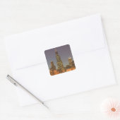 VS, Illinois, Chicago: Stedelijke Silhouette / Avo Vierkante Sticker (Envelop)