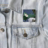 VS, Illinois, Chicago: The Loop: North State Vierkante Button 5,1 Cm (In situ)