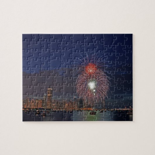 VS, Illinois, Chicago, Vier juli-vuurwerk Legpuzzel (Horizontaal)