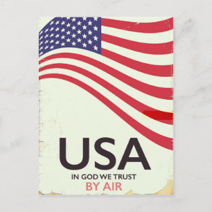 VS "In god we Trust" vintage poster Briefkaart