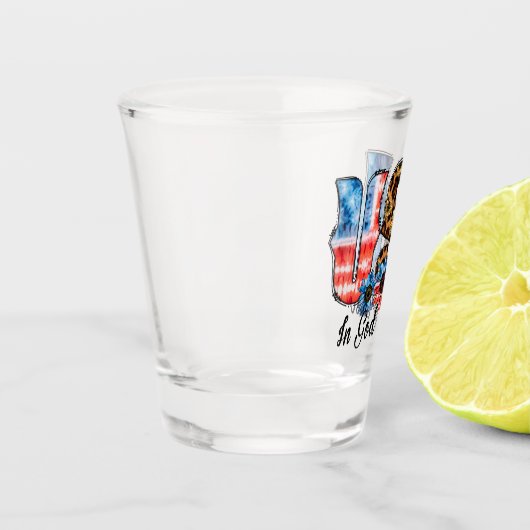 VS in God Wij vertrouwen | CHRISTELIJK | Zonnebloe Shot Glas (Links)