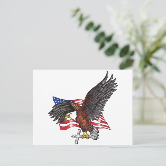 VS in God: Wij vertrouwen op Eagle Briefkaart (Staand voorkant)
