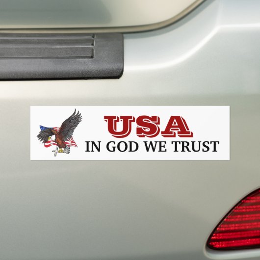 VS in God: Wij vertrouwen op Eagle Bumpersticker (Op auto)
