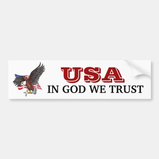 VS in God: Wij vertrouwen op Eagle Bumpersticker (Voorkant)
