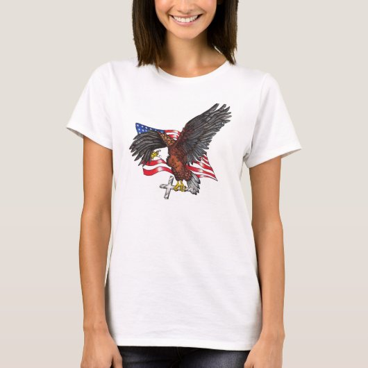 VS in God: Wij vertrouwen op Eagle T-shirt (Voorkant)