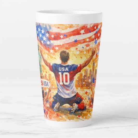 VS in het WK 2026 Latte Mok (Voorkant)