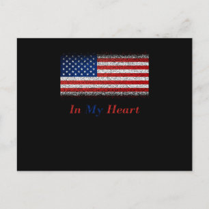 VS in mijn Heart United State Flag Briefkaart