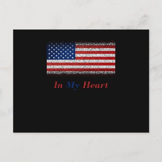 VS in mijn Heart United State Flag Briefkaart (Voorkant)