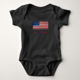 VS in mijn Heart United State Flag Romper
