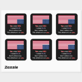 VS in nood Vierkante Sticker (Vel)