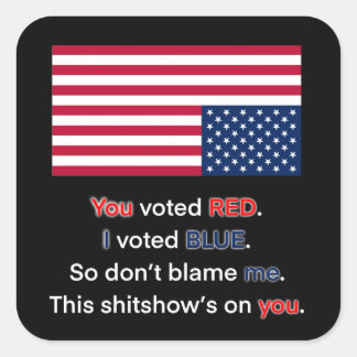 VS in nood Vierkante Sticker