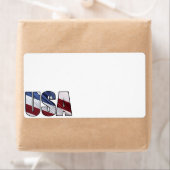 VS in Rood Wit en Blauw Amerikaanse Patriotische V Etiket (Insitu)