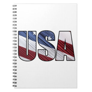 VS in Rood Wit en Blauw Amerikaanse Patriottische Notitieboek