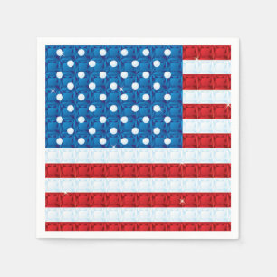 VS Independence Day Patriotic op 4 juli Napkins Servet