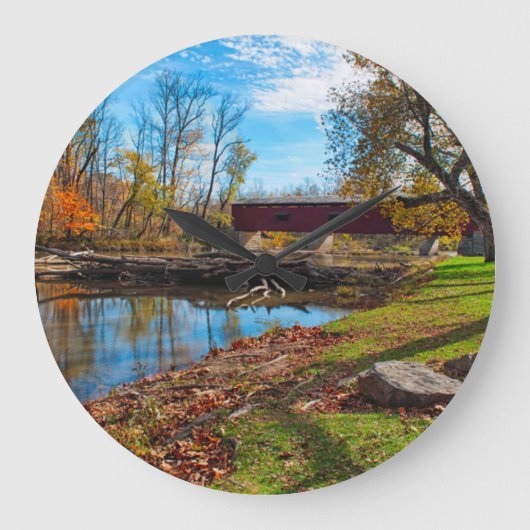VS, Indiana, Cataract Herfst State Recreation Grote Klok (Voorkant)