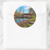 VS, Indiana, Cataract Herfst State Recreation Ronde Sticker (Tas)