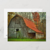 VS, Indiana. landschap op het platteland, met wijn Briefkaart (Voorkant / Achterkant)