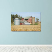 VS, IOWA, Froelich: oud boerderij Canvas Afdruk (Insitu (Houten vloer))